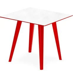 Table d'appoint magnétique carrée Bipolart Métal Rouge avec 1 Top Tableau blanc effaçable