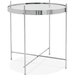 Table d'appoint pliable 'KOLOS' couleur chrome