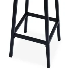 Table de bar style industriel avec ses 2 tabourets Jostin Bois et Métal Noir