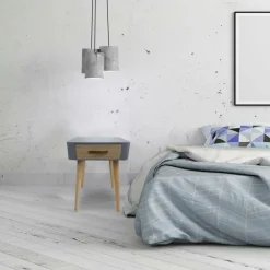 Table De Chevet Blanche En Bois RITA