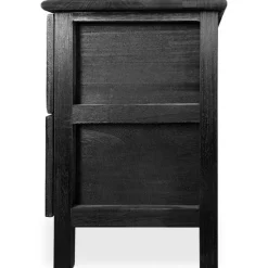 Table de chevet sculptée style marocain Chevignon Bois Noir