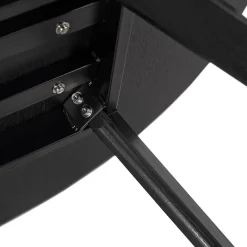 Table de cuisine ronde 'AMY' noire