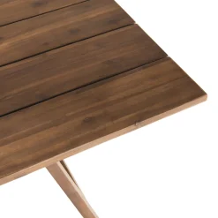 Table de jardin 6/8 personnes rectangulaire pliante 220x90 cm en bois Acacia