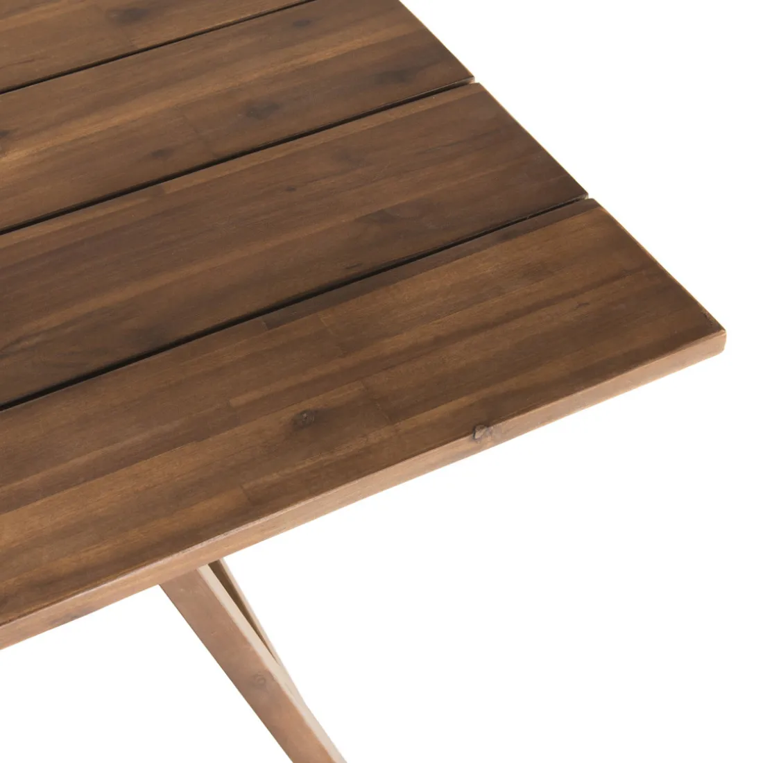 Table de jardin 6/8 personnes rectangulaire pliante 220x90 cm en bois Acacia