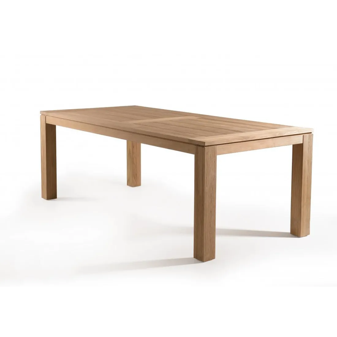 Table de jardin 6/8 personnes - DENVER 220 x 100 cm en bois Teck