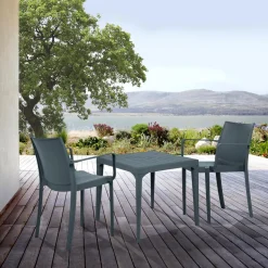 Table De Jardin Bleu Marine Effet Bois Spirit Garden IRIS