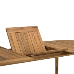 Table de jardin extensible en acacia huilé