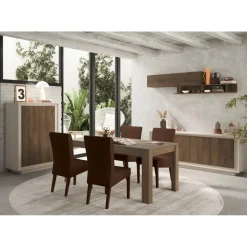Table de repas 180cm en panneaux de particules