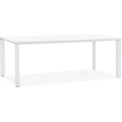 Table de réunion ou à manger design 'XLINE' en bois blanc