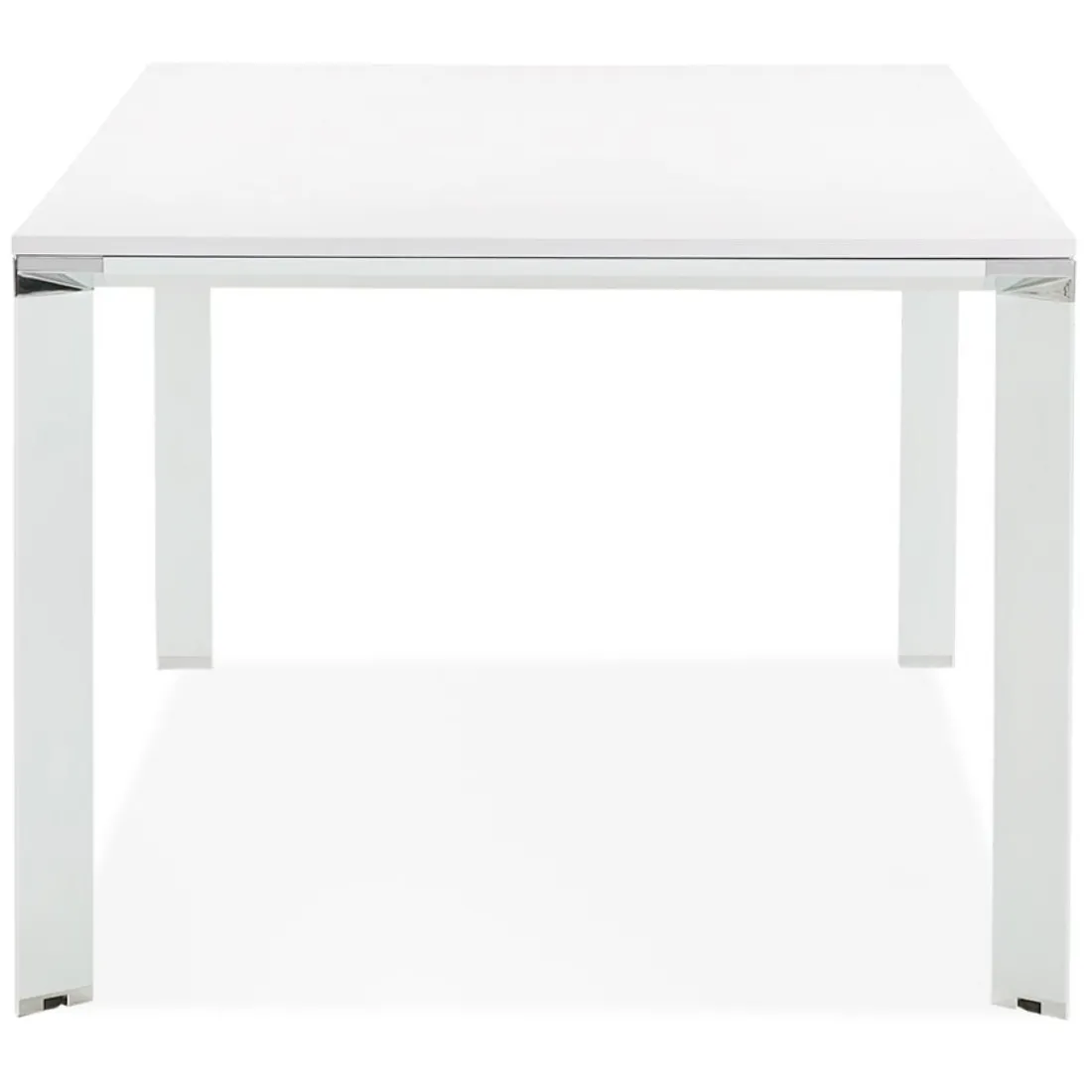 Table de réunion ou à manger design 'XLINE' en bois blanc