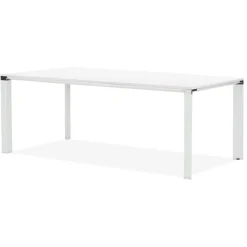 Table de réunion ou à manger design 'XLINE' en bois blanc