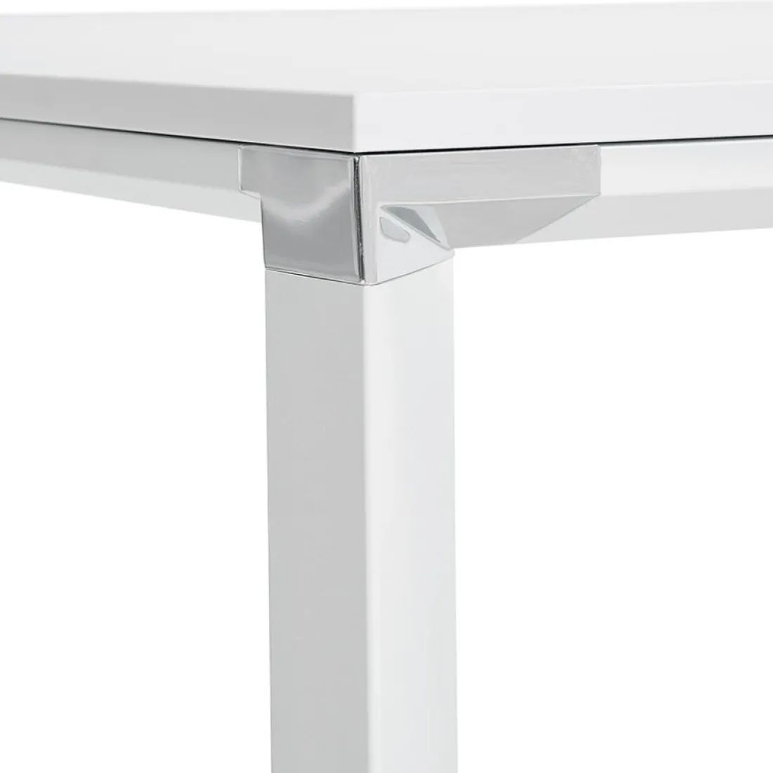 Table de réunion ou à manger design 'XLINE' en bois blanc