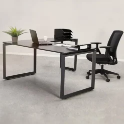 Table de réunion ou bureau bench 'BAKUS SQUARE' noir