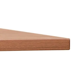 Table de réunion ou bureau bench en bois finition Noyer et métal blanc