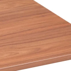 Table de réunion ou bureau bench en bois finition Noyer et métal blanc
