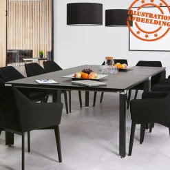 Table de réunion ou bureau bench 'XLINE SQUARE' noir