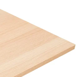 Table de réunion ou bureau bench 'AMADEUS SQUARE' en bois finition naturelle et métal blanc