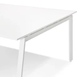 Table de réunion ou bureau bench 'AMADEUS SQUARE' blanc