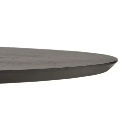 Table de salle à manger ronde 'LULU' en bois et métal noir