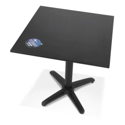 Table de terrasse pliable 'NOCTALI' carrée noire