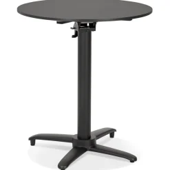 Table de terrasse pliable 'COMPAKT' ronde noire