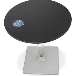 Table de terrasse ronde 'LIMPID' noire intérieur et extérieur
