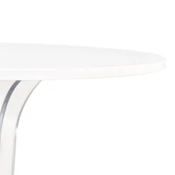 Table de terrasse ronde 'LIMPID' blanche intérieur et extérieur