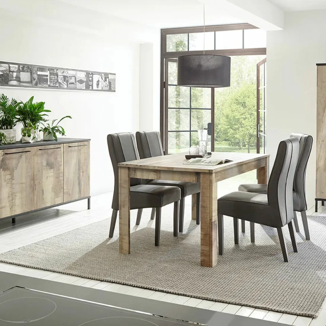 Table extensible 137cm MANGO décor chene