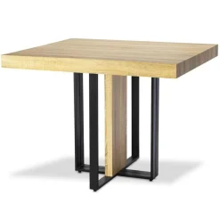 Table Extensible TERESA Chêne Clair Pieds Noir