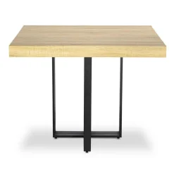Table Extensible TERESA Chêne Clair Pieds Noir