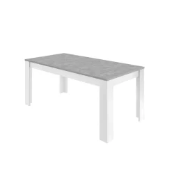 Table extensible 180x90cm URBINO gris ciment