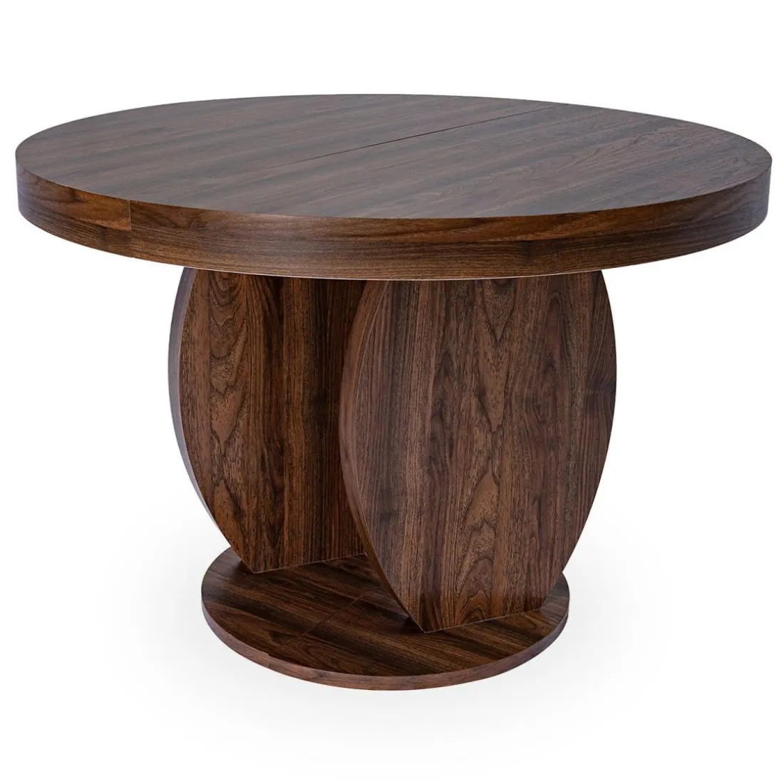 Table ovale extensible Icarios avec pieds design Bois Noyer