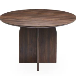 Table ronde élégante Calyptus Bois foncé