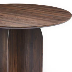 Table ronde élégante Calyptus Bois foncé
