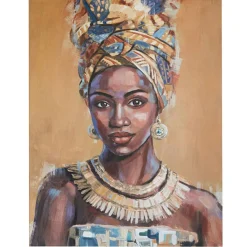 Tableau femme africaine Louga Ocre