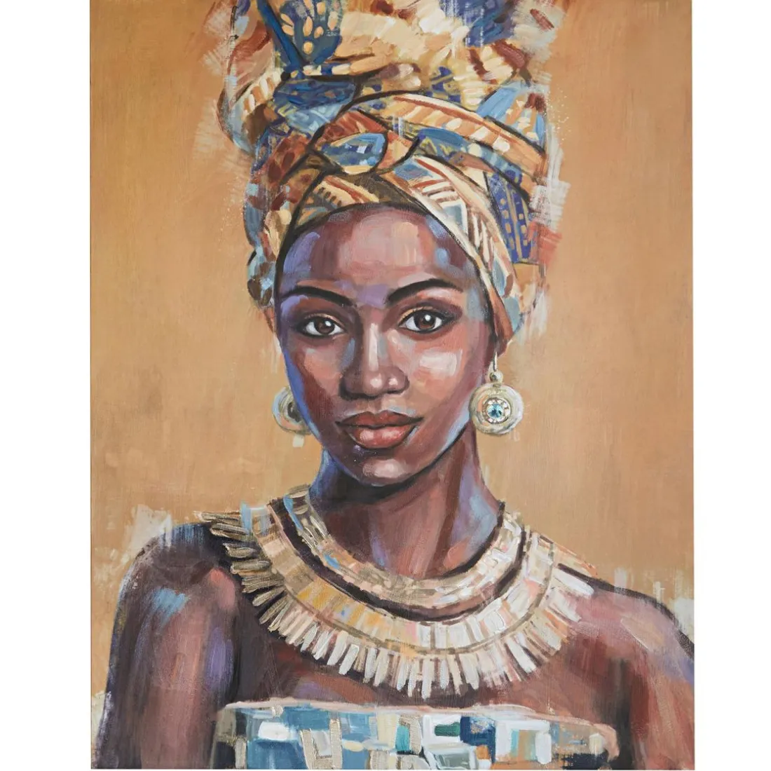 Tableau femme africaine Louga Ocre