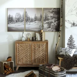 Tableau Tryptique Paysage Neige CHARTREUSE