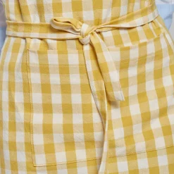 Tablier adulte vichy DOULIATAB - jaune