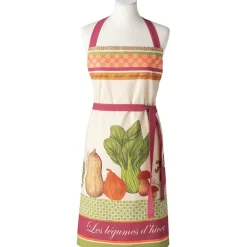 Tablier Ajustable Imprimé En Coton - LÉGUMES D'HIVER - 85 x 76 cm