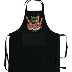 Tablier de cuisine Barbecue avec poche recyclé Noir 72 x 90
