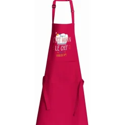 Tablier de cuisine Chef maman recyclé Rose 72 x 90