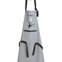 Tablier de cuisine Dubout chat horloge Gris 72 x 85