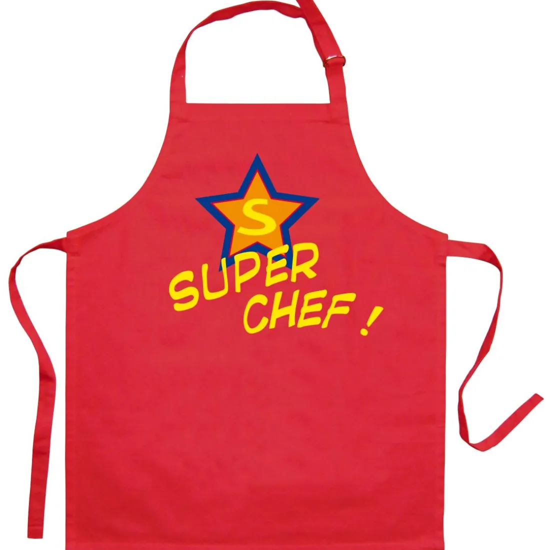 Tablier de cuisine enfant Super Chef recyclé Rouge 52 x 63