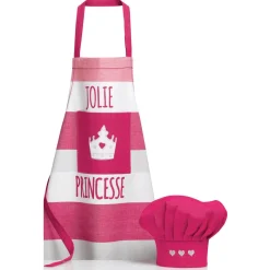 Tablier de cuisine enfant et Toque enfant Sissi Rose 52 x 63