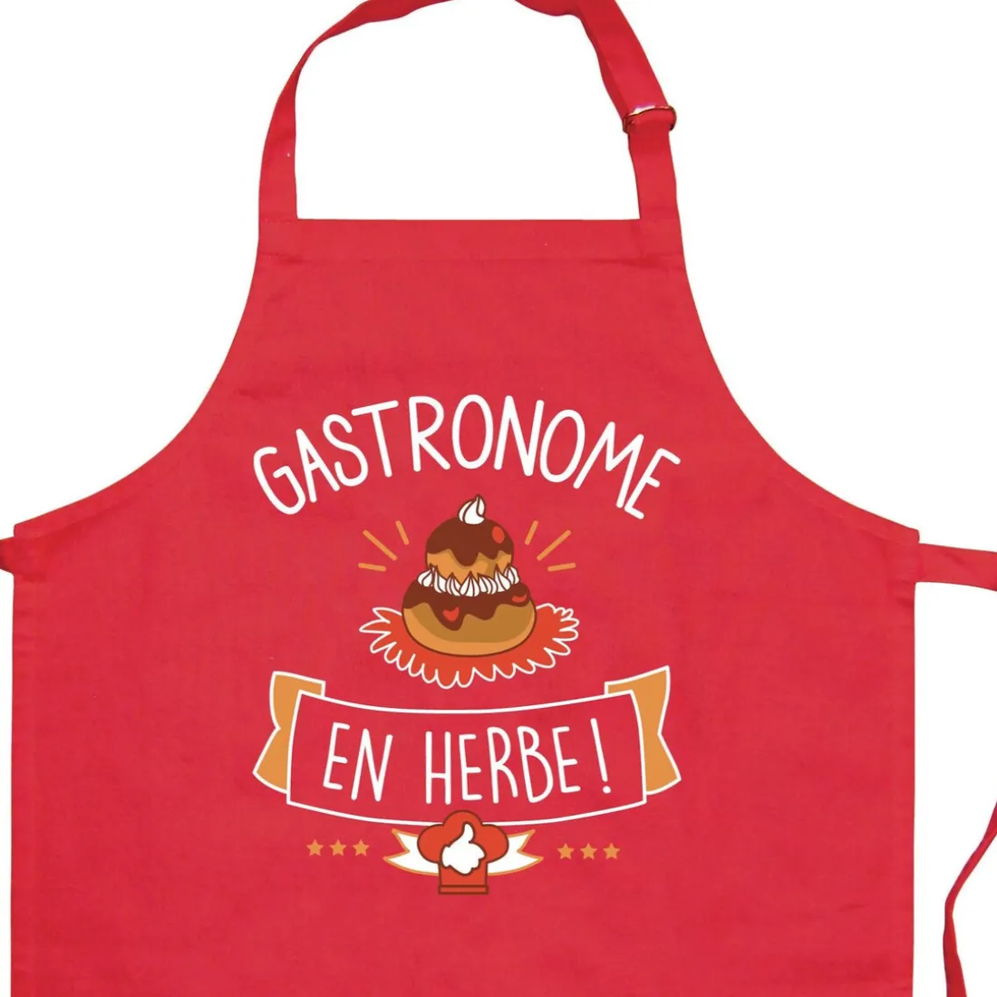Tablier de cuisine enfant Gastronome recyclé Rouge 52 x 63