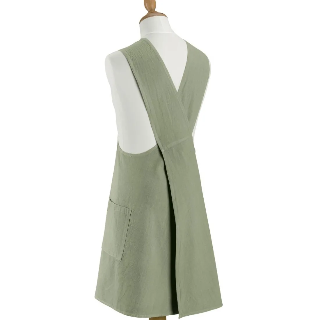 Tablier de cuisine japonais recyclé Haru Matcha 78 x 100