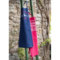 Tablier de cuisine Ma recette de super maman recyclé Rose 72 x 90