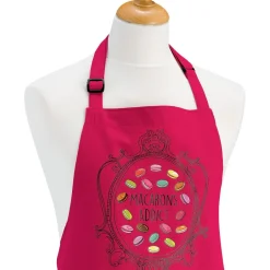 Tablier de cuisine Macarons Addict recyclé Rose 72 x 90