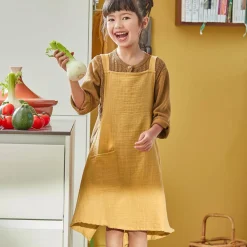 Tablier de cuisine pour enfant en Coton MYKID Jaune