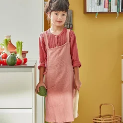 Tablier de cuisine pour enfant en coton MYKID Rose